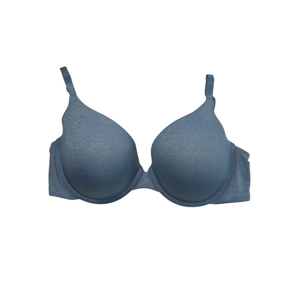 Victoria's Secret semi demi lined bra 34DD slate blue